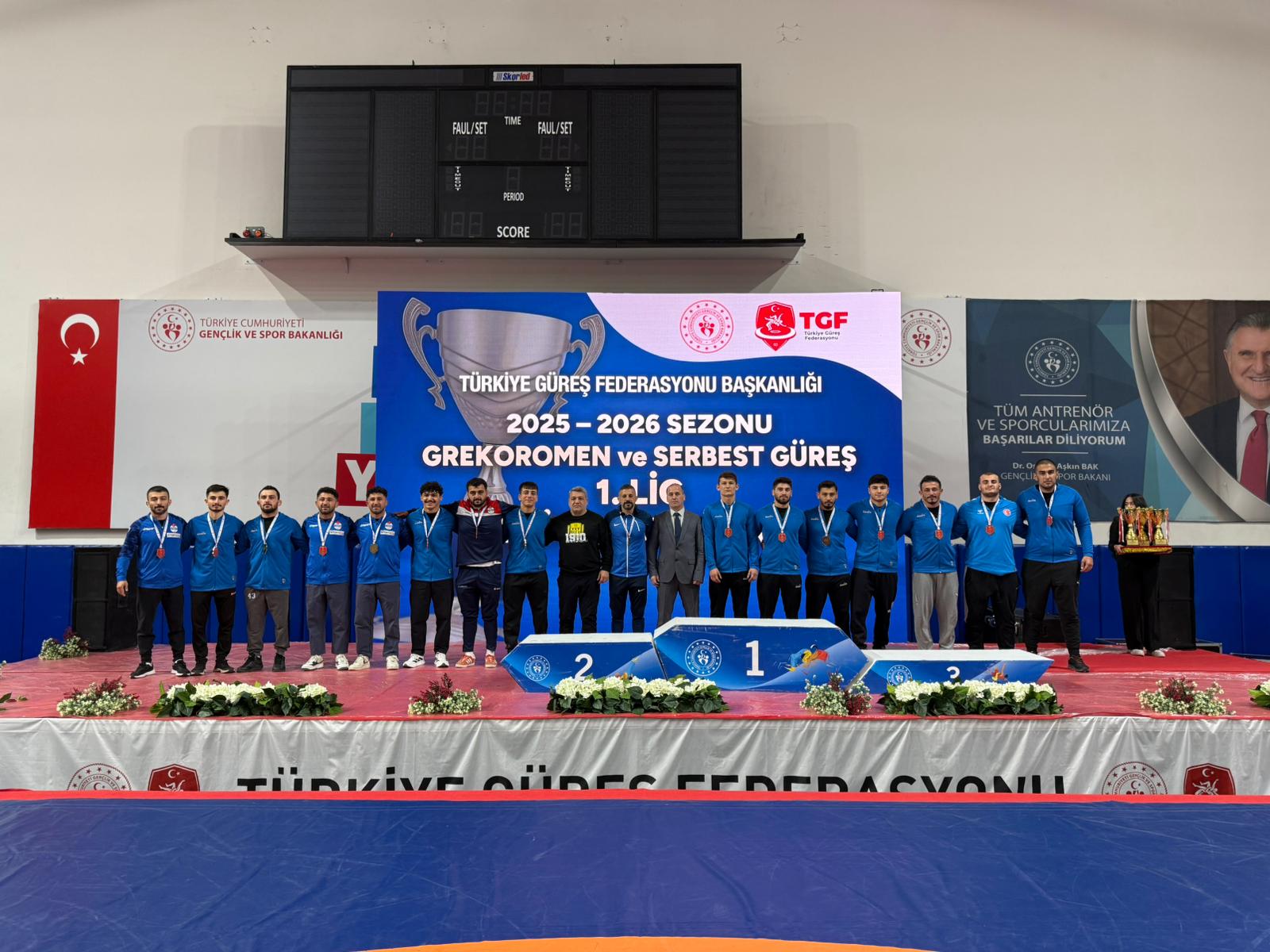 2025–2026 Sezonu Büyükler Grekoromen Güreş 1.Lig Müsabakaları, Ankara Keçiören Taha Akgül Spor Salonu’nda Sona Erdi.